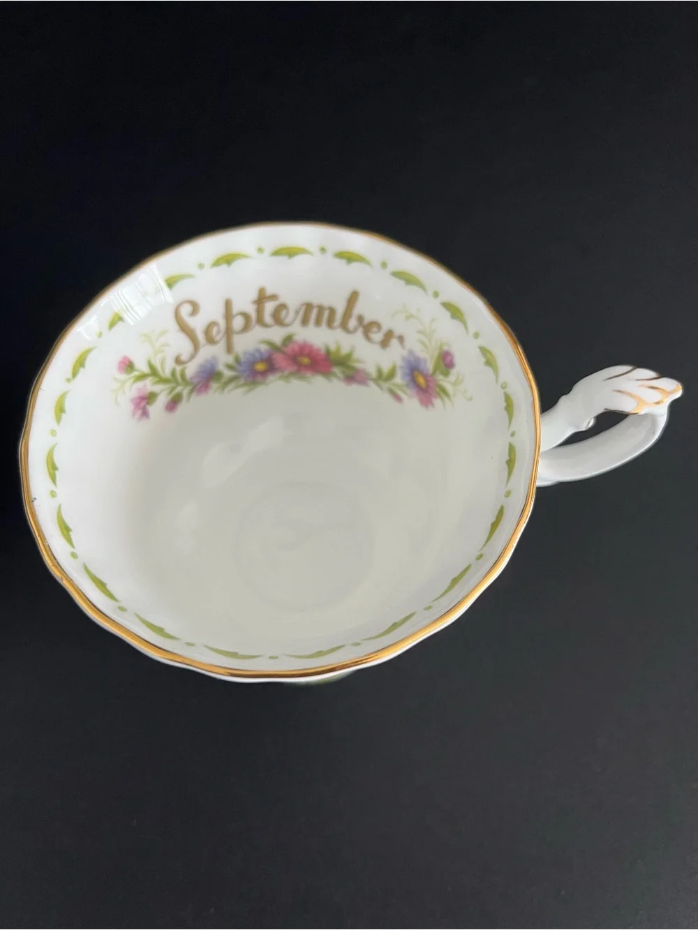 Vintage Royal Albert England Michaelmas Daisy Flower September Tea Cup & Saucer